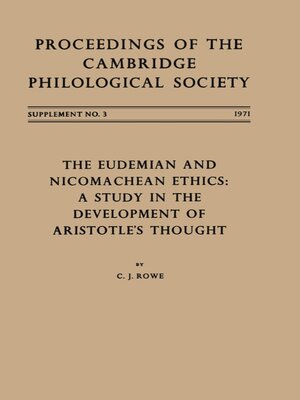 cover image of The Eudemian and Nicomachean Ethics